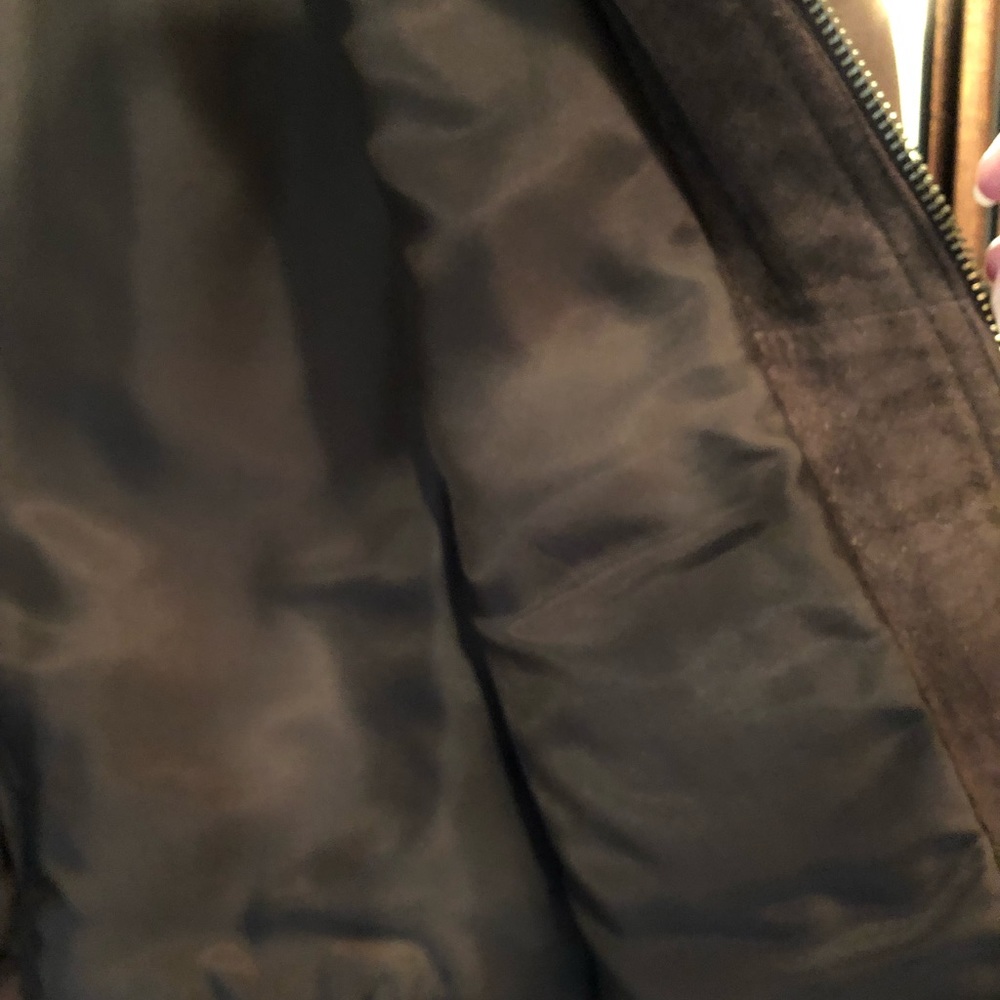 Anne Klein Suede Leather Moto Jacket - Picture 5 of 5